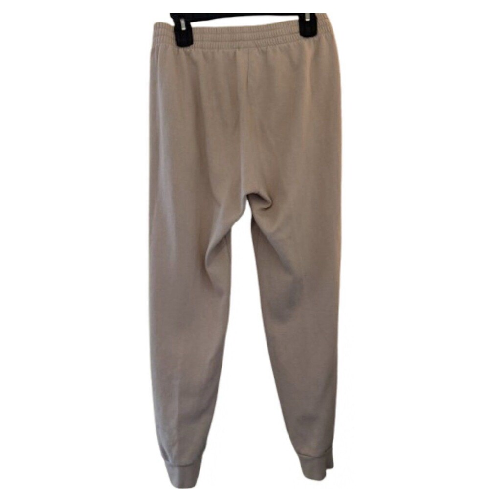 Adidas Men's XL Beige Tracksuit Set Jacket & Joggers Cotton Blend Zip Logo - Picture 5 of 9